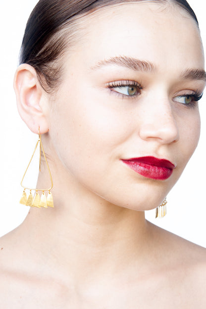 Euro Gold Earrings B131p