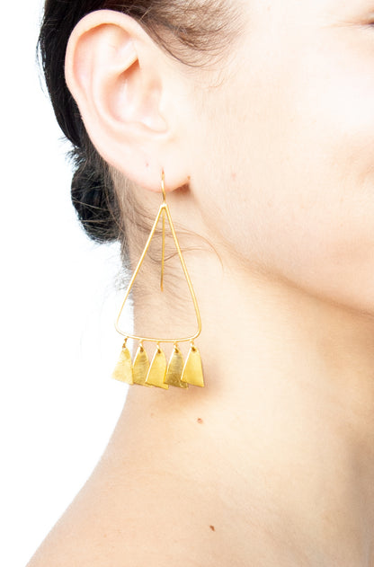 Euro Gold Earrings B131p