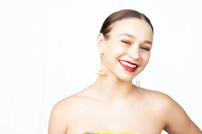 Euro Gold Earrings B131p