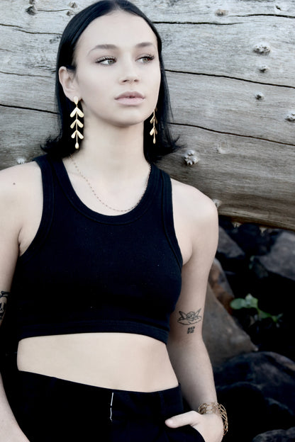 Euro Gold Earrings B130a