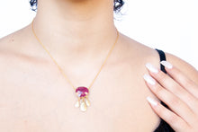 Euro gold and gem cloud necklaces with many gem varieties A36