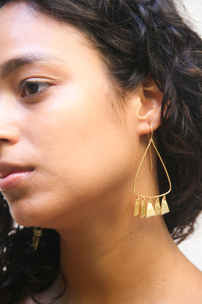 Euro Gold Earrings B131p