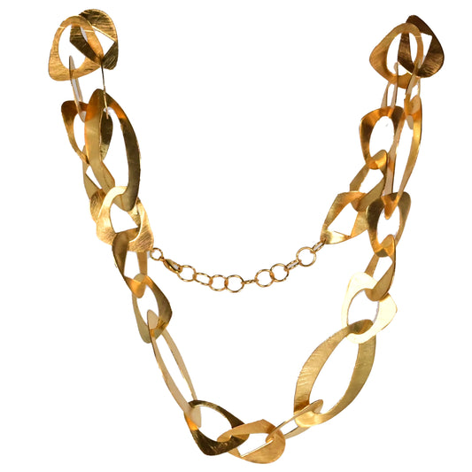 Euro gold magnificent linked necklace  A90