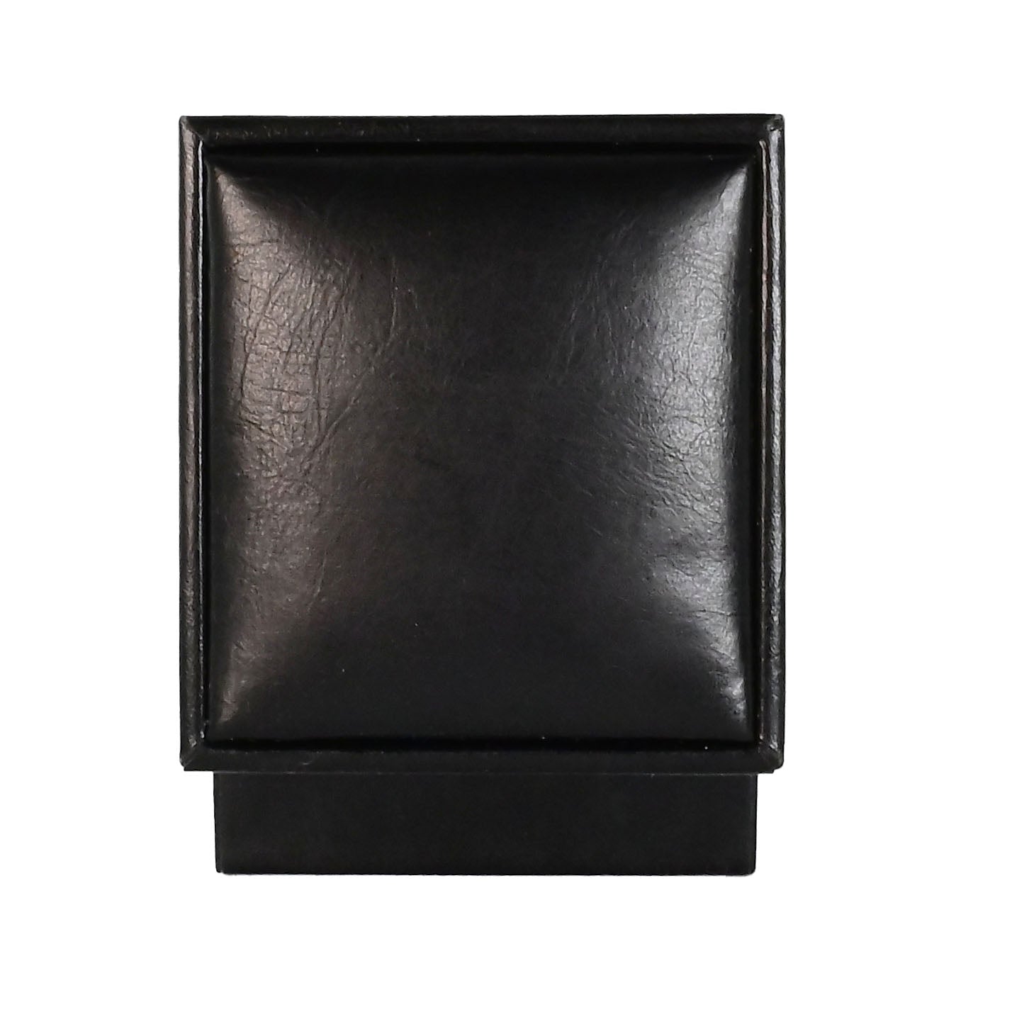 Luxury pu leather and suede ring box.   H5 x W6 x D6cm