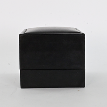 Luxury pu leather and suede ring box.   H5 x W6 x D6cm