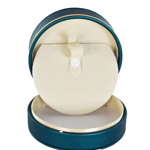 Luxury Emerald Pu Leather and Velvet Earring Bangle Bracelet box.  10 x 9 x 4.3cm