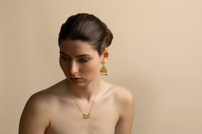 Euro Gold Petite Tassle Drop Necklace A316A