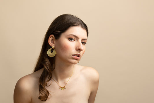 Euro Gold stud Earrings B241