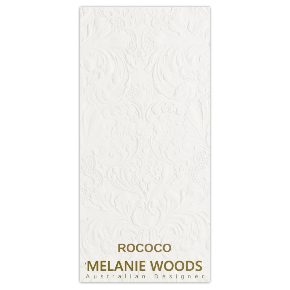 Large White Rococo promotional cards DL