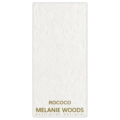 Large White Rococo promotional cards DL