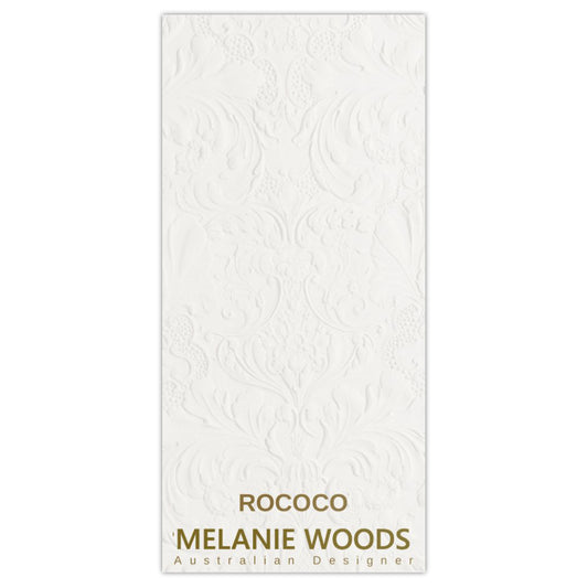 Large White Rococo promotional cards DL