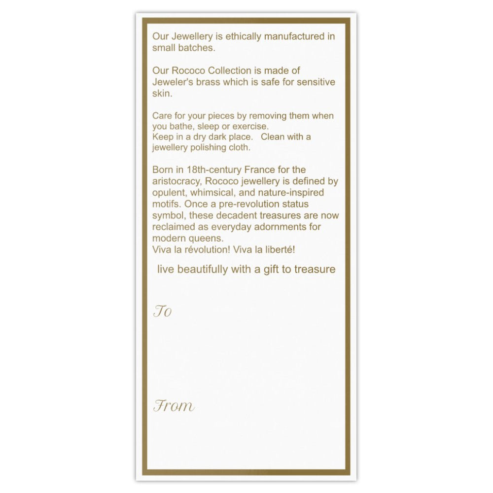 Large White Rococo promotional cards DL