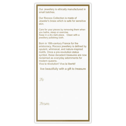 Large White Rococo promotional cards DL
