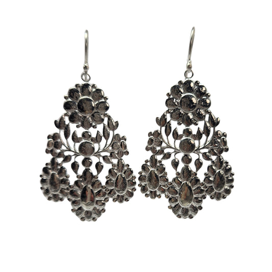 Rococo Bouquet RB16E - Solid Sterling Silver earrings