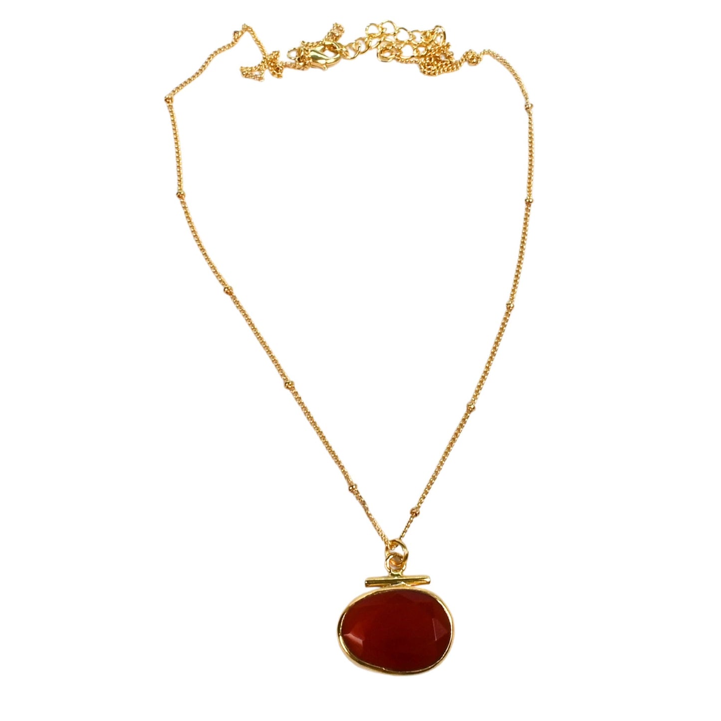 Euro Gold Gemstone Necklace 50 cm  A196N