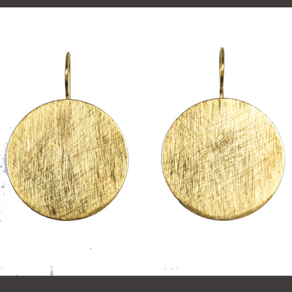 Euro Gold Round Drop Earrings B1