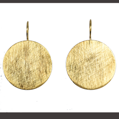 Euro Gold Round Drop Earrings B1