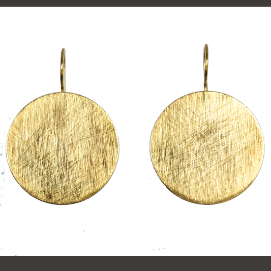 Euro Gold Round Drop Earrings B1