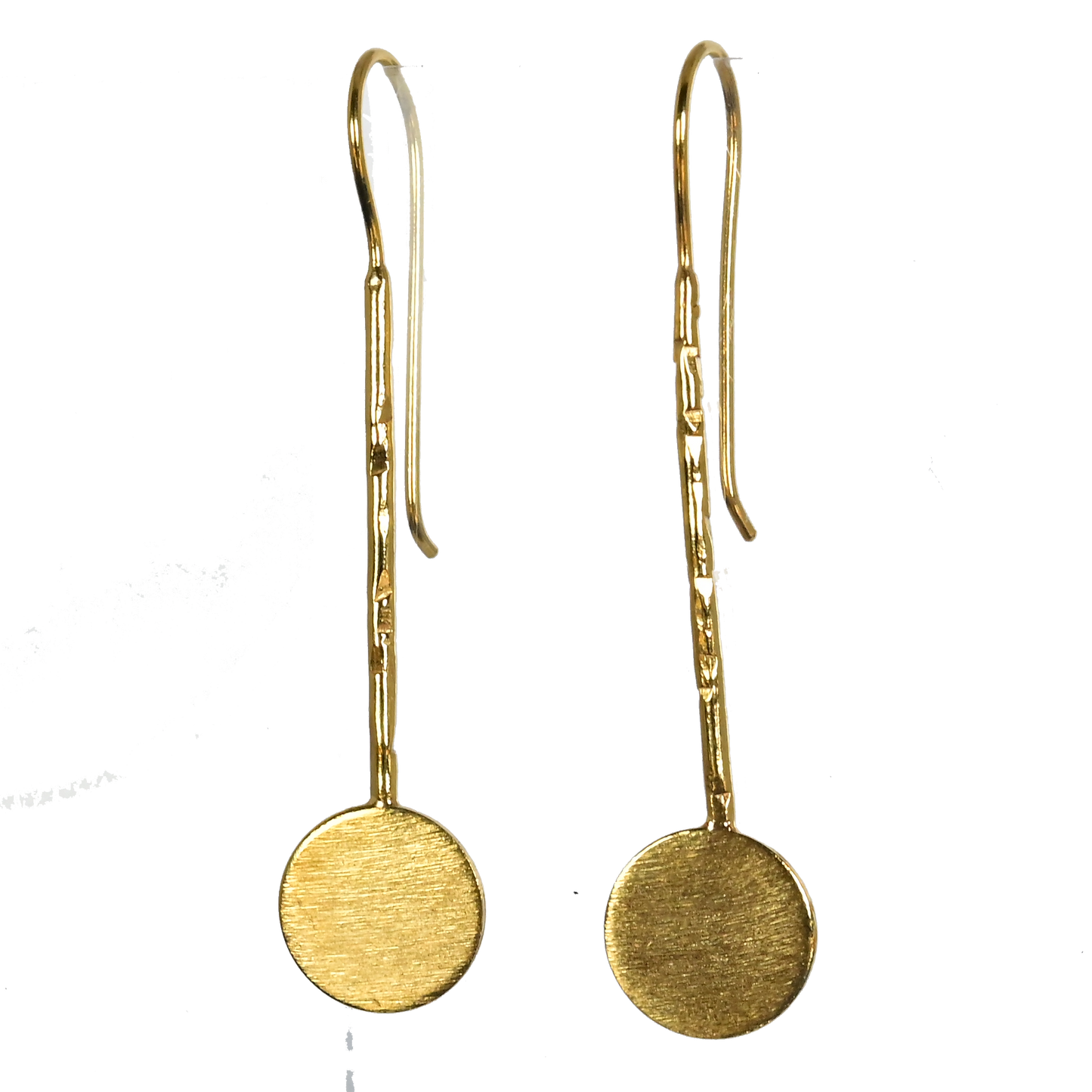 Euro Gold circle long hook Earrings B48