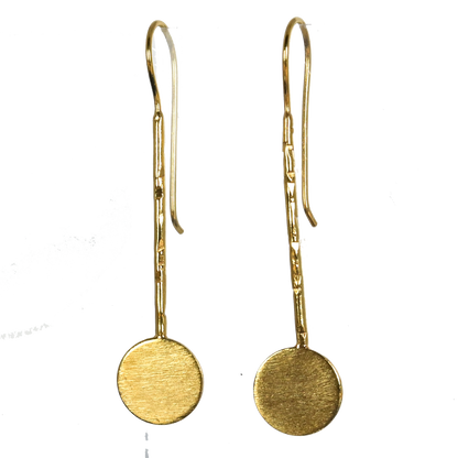 Euro Gold circle long hook Earrings B48