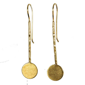 Euro Gold circle long hook Earrings B48
