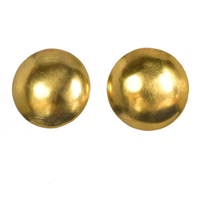 Euro Gold Round Stud Earrings B2