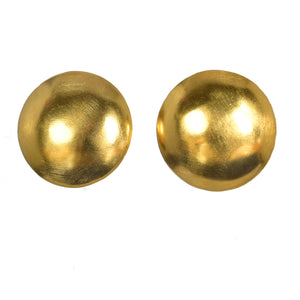 Euro Gold Round Stud Earrings B2