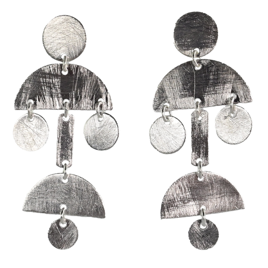 Silver Wash Earrings C136