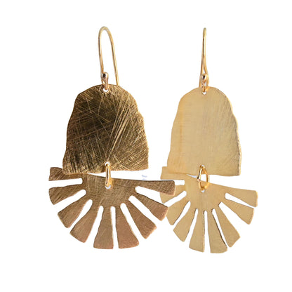 Euro Gold  Sun Drop Earrings B183