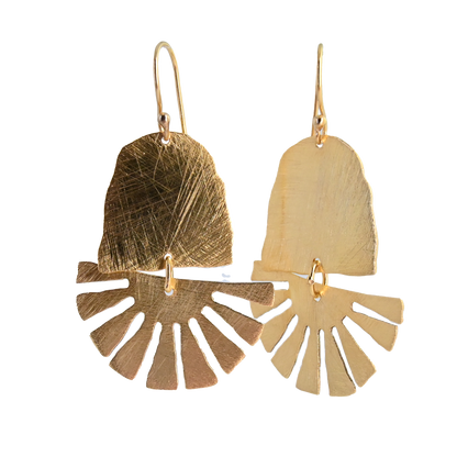 Euro Gold  Sun Drop Earrings B183