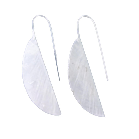 Silver Wash  Heart Drop Earrings B214