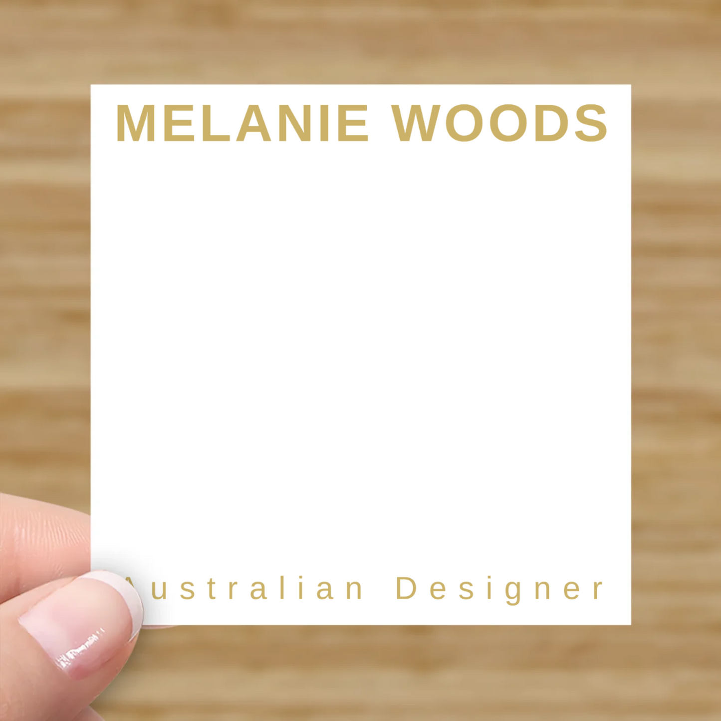 Small White promotional cards 6.9 cm x 6.9 cm