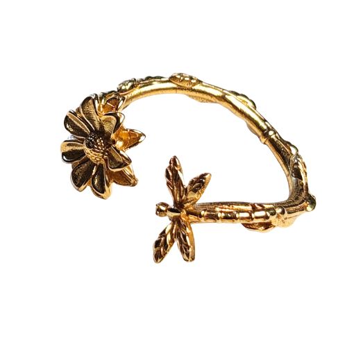 Rococo Dragon Flower RB21 Open sized ring