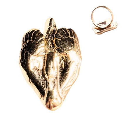 Swan Ring on an open size band Ring BR17