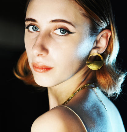 Euro Gold Stud Earrings B52