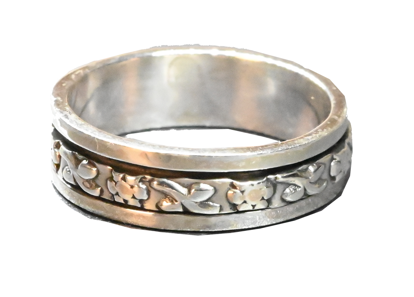 6mm Floral Spinner Ring   lux IARS5