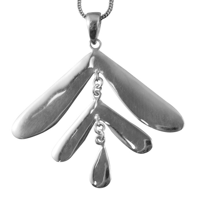 3 Tier Wing Pendant Sterling Silver