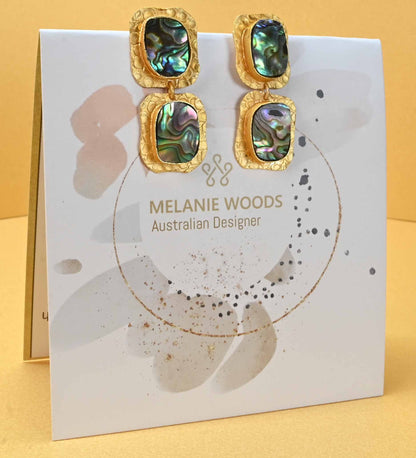 Diva Gold  Earrings Shell.  2 colorway's