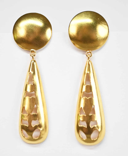 Euro Gold Stud Earrings B100