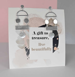 Euro Silver Deco Drop Earrings C68