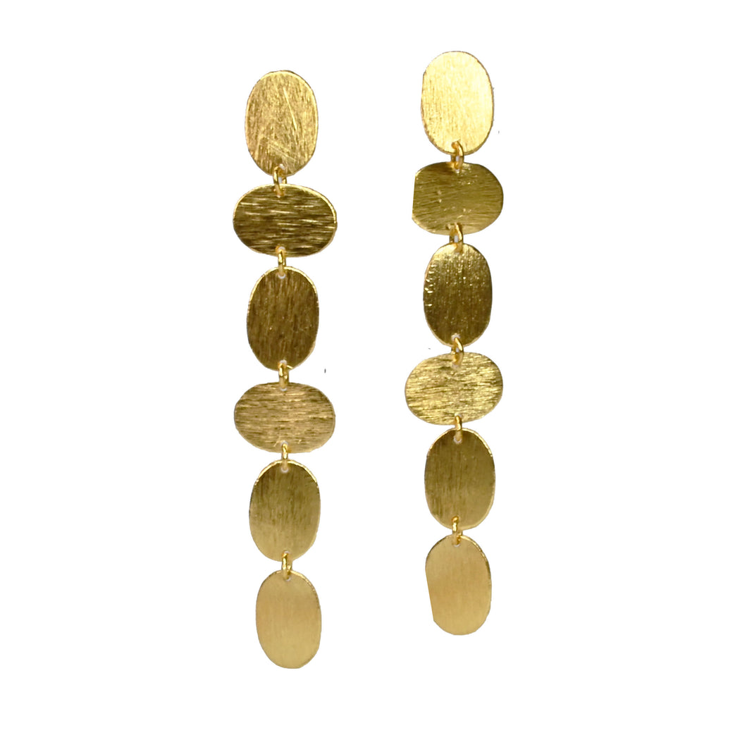 Euro Gold motif stud Earrings B91A