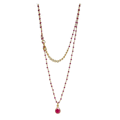 Euro Gold  Assorted Gemstones 45 cm plus 5 cm extender chain Necklace A1.