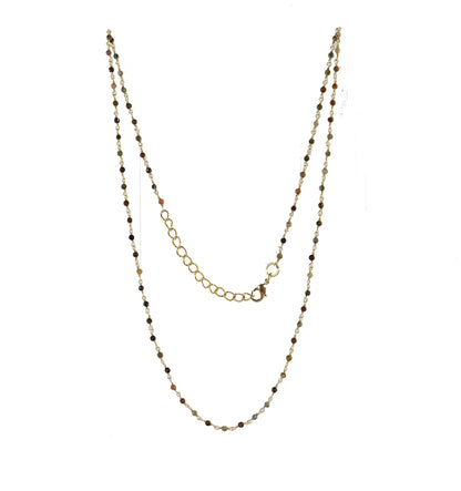 Euro gold and gem necklaces with many gem varieties A1A.