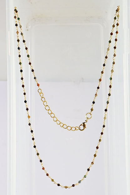 Euro gold and gem necklaces with many gem varieties A1A.