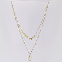 Euro Gold  Assorted Gemstones 45 cm plus 5 cm extender chain Necklace A1.