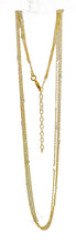 3mm Gemstones on 3 gold 45 cm Chain Necklace A50