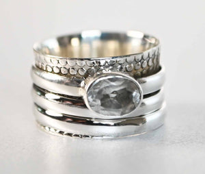 Gemstone Spinner rings.  lux