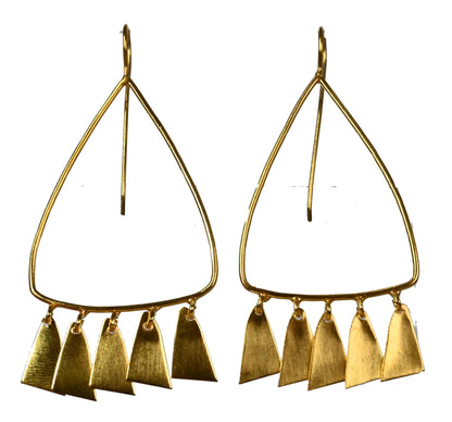 Euro Gold Earrings B131p
