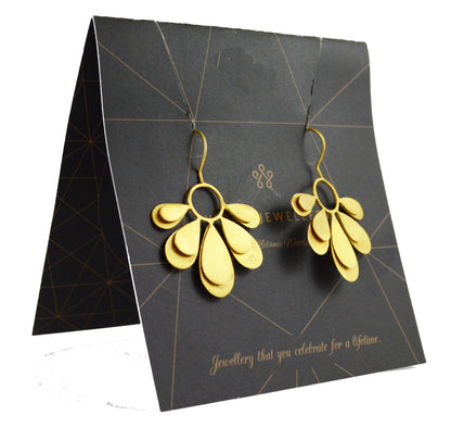 Euro Gold Daisy Drop Earrings B30