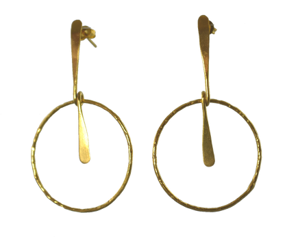 Euro Gold Matisse Stud Earrings B42